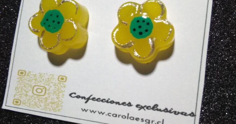 Aretes Flores Amarillas