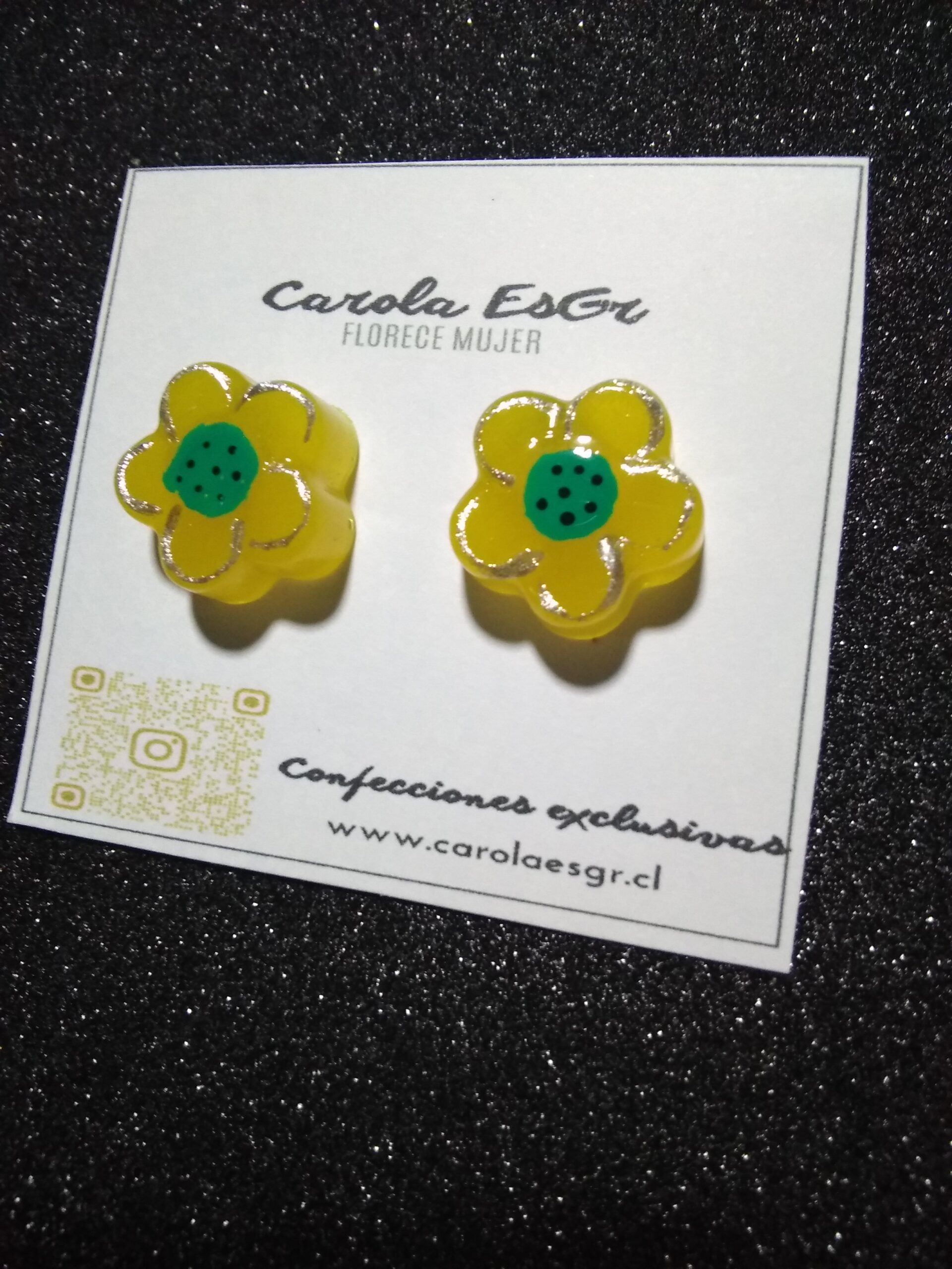 Aretes Flores Amarillas