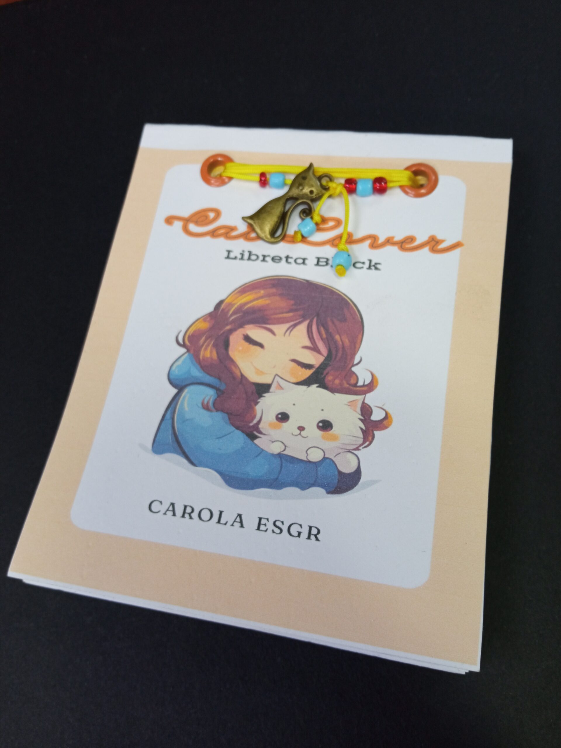 Libreta Cat Lover (niña y gatito) $2.500