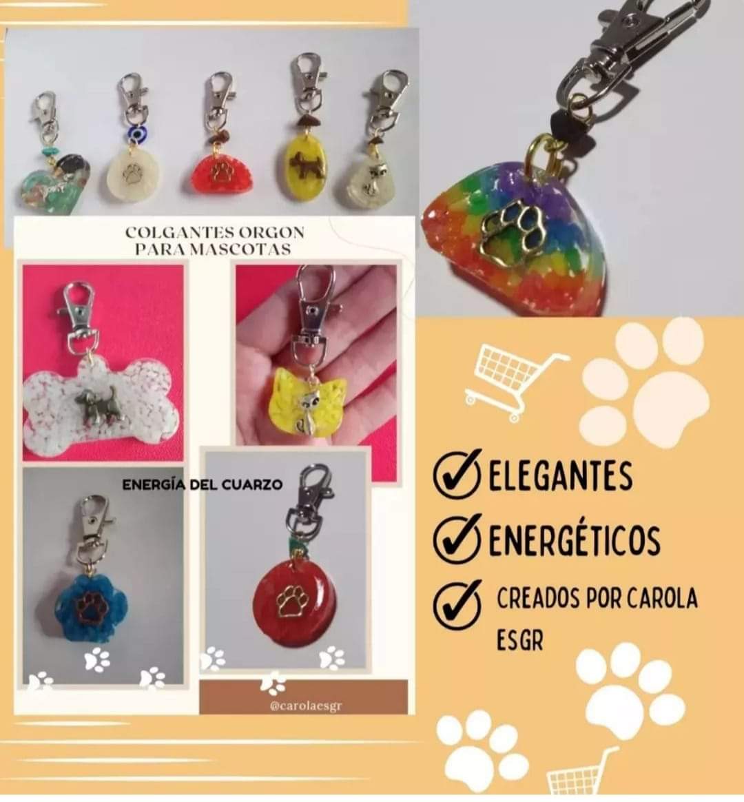 Colgantes Orgon Mascota  Pedido personalizado.